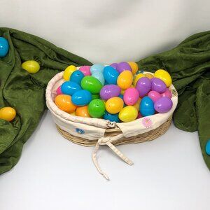 80 fun multi-colored plastic Easter eggs